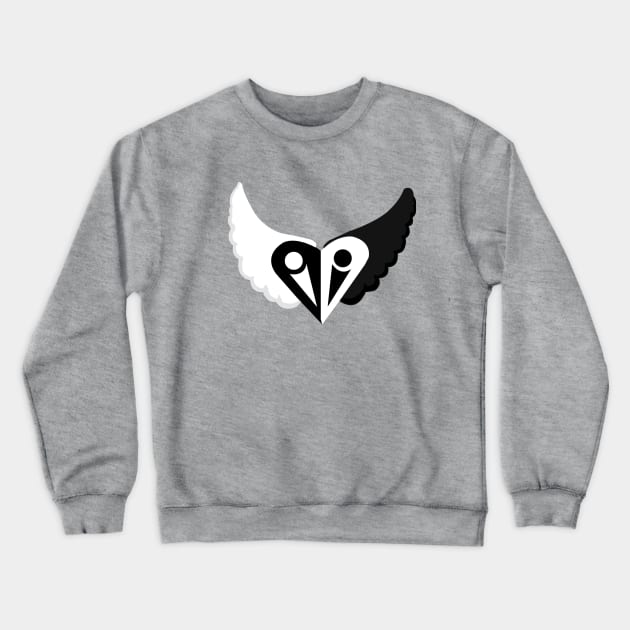 Yin Yang Heart Crewneck Sweatshirt by LadySpiritWolf